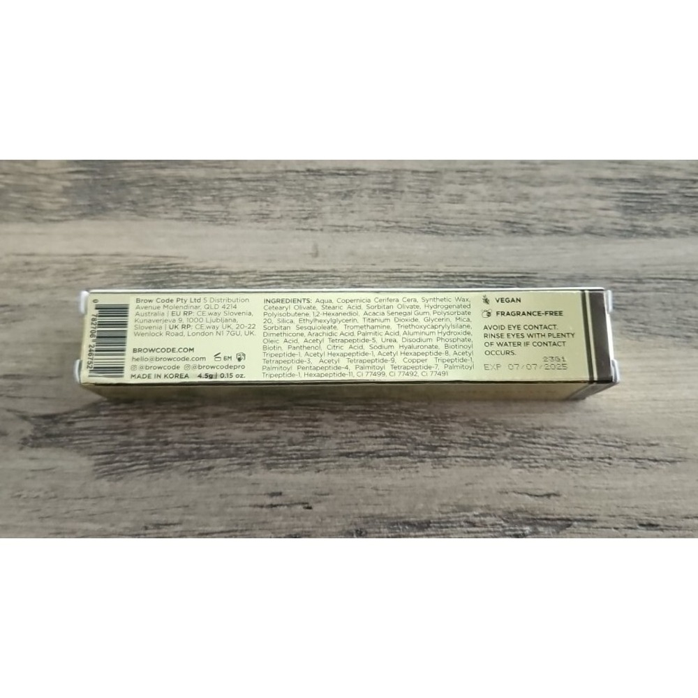 BROW CODE Tinted Multi Peptide Gel 4.5 g 0.15 oz in Dark Brown NEW IN BOX - Picture 2 of 4